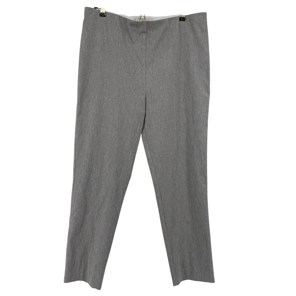 NWT Sara‎ Campbell Flannel Sheri Pant XL Light Grey Pull On Trousers Made in USA
